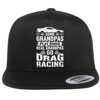 Drag Racing Grandpa Car Lover For Grandfathers MM Flat Bill Trucker Hat