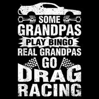 Drag Racing Grandpa Car Lover For Grandfathers MM 16 in Basic Backpack