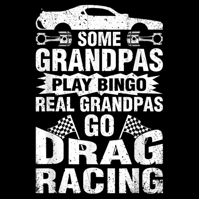 Drag Racing Grandpa Car Lover For Grandfathers MM 16 in Basic Backpack