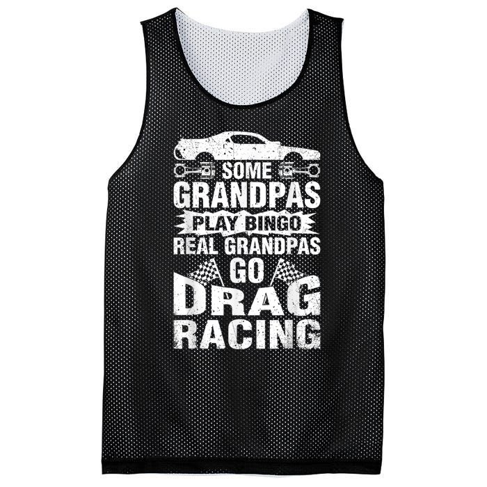 Drag Racing Grandpa Car Lover For Grandfathers MM Mesh Reversible Basketball Jersey Tank