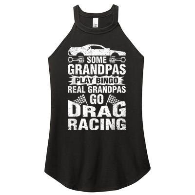 Drag Racing Grandpa Car Lover For Grandfathers MM Women's Perfect Tri Rocker Tank