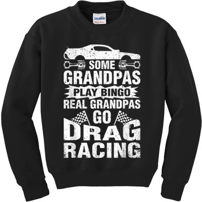 Drag Racing Grandpa Car Lover For Grandfathers MM Kids Sweatshirt