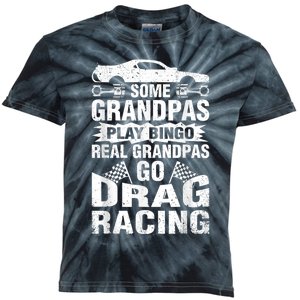 Drag Racing Grandpa Car Lover For Grandfathers MM Kids Tie-Dye T-Shirt