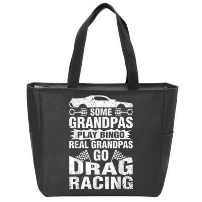 Drag Racing Grandpa Car Lover For Grandfathers MM Zip Tote Bag
