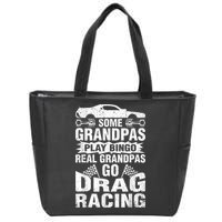 Drag Racing Grandpa Car Lover For Grandfathers MM Zip Tote Bag