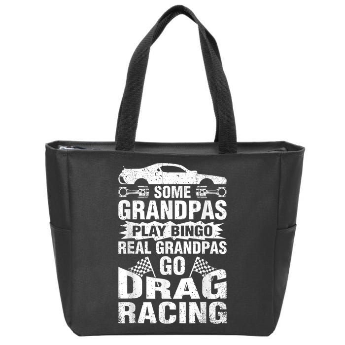 Drag Racing Grandpa Car Lover For Grandfathers MM Zip Tote Bag