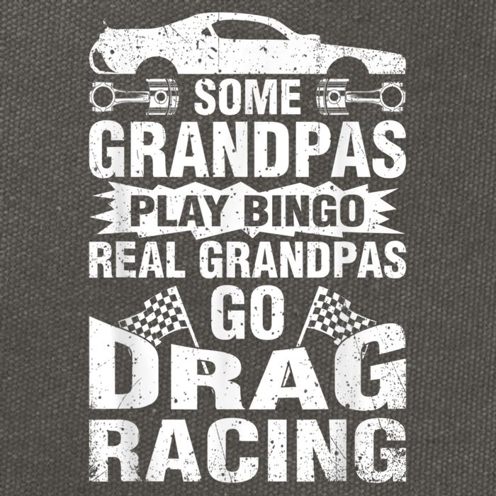 Drag Racing Grandpa Car Lover For Grandfathers MM Cotton Canvas Backpack