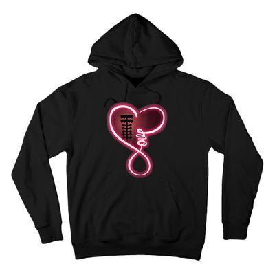 Drag Racing Gift For Race Lover Heart Love Drag Racing Funny Tall Hoodie