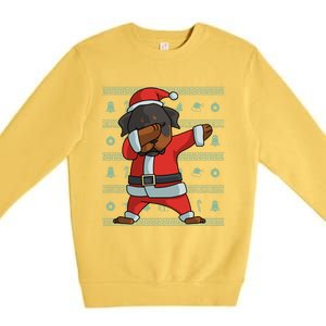 Dabbing Rottweiler Gift Funny Christmas Gift Premium Crewneck Sweatshirt