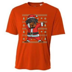 Dabbing Rottweiler Gift Funny Christmas Gift Cooling Performance Crew T-Shirt