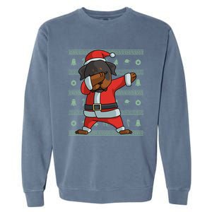 Dabbing Rottweiler Gift Funny Christmas Gift Garment-Dyed Sweatshirt