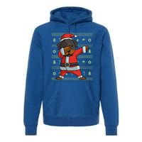 Dabbing Rottweiler Gift Funny Christmas Gift Premium Hoodie