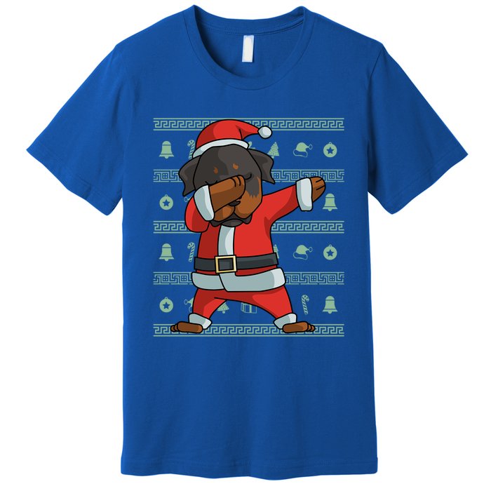 Dabbing Rottweiler Gift Funny Christmas Gift Premium T-Shirt