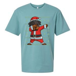 Dabbing Rottweiler Gift Funny Christmas Gift Sueded Cloud Jersey T-Shirt