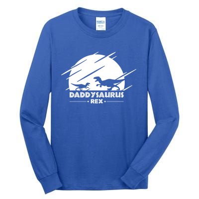 Daddysaurus Rex Gift Funny Dinosaurs For Dad Cute Gift Tall Long Sleeve T-Shirt