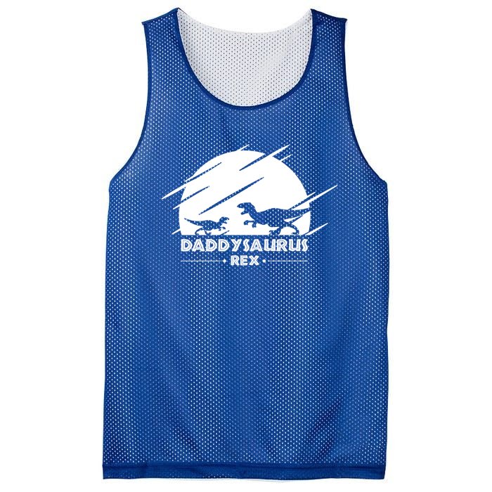 Daddysaurus Rex Gift Funny Dinosaurs For Dad Cute Gift Mesh Reversible Basketball Jersey Tank