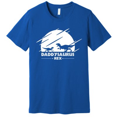 Daddysaurus Rex Gift Funny Dinosaurs For Dad Cute Gift Premium T-Shirt