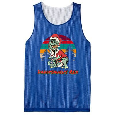 Daddysaurus Rex Gift Matching Pajama Christmas Dinosaur Great Gift Mesh Reversible Basketball Jersey Tank