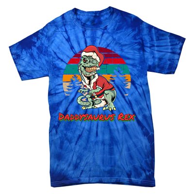 Daddysaurus Rex Gift Matching Pajama Christmas Dinosaur Great Gift Tie-Dye T-Shirt