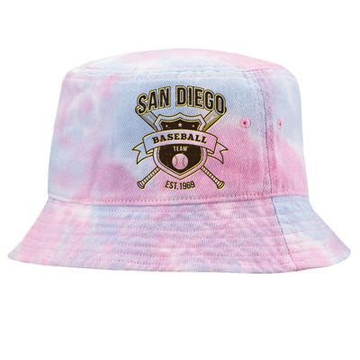 Distressed Retro Glitch Look Padre Tailgate Party Sport Gift Tie-Dyed Bucket Hat