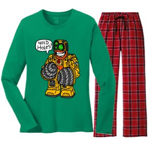 Deep Rock Galactic Driller. Women's Long Sleeve Flannel Pajama Set 