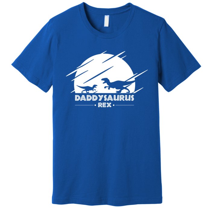 Daddysaurus Rex Gift Funny Dinosaurs For Dad Cool Gift Premium T-Shirt