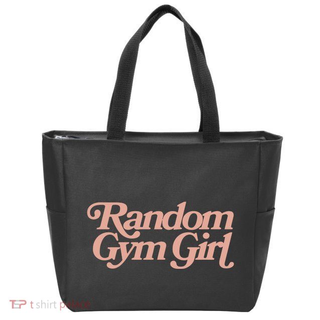 Danorans Random Gym Girl Heavyweight Zip Tote Bag
