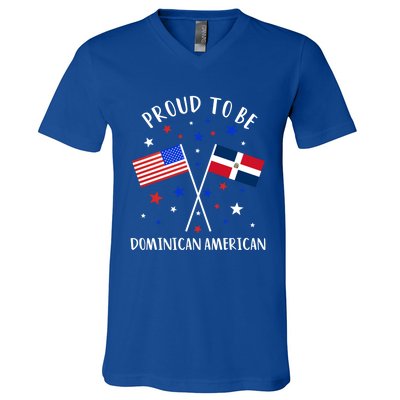 Dominican Republic Half Dominican Half American Cute Gift V-Neck T-Shirt