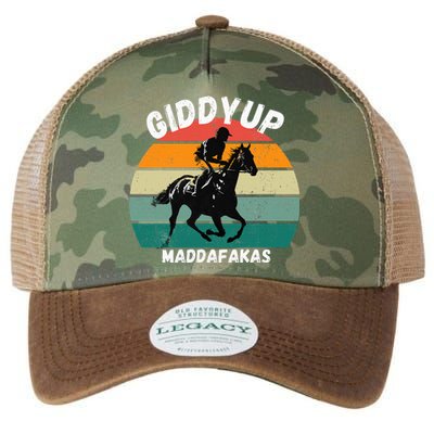 Derby Race Horse Funny Design Giddy Up Madafakas Legacy Tie Dye Trucker Hat