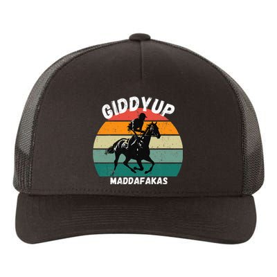 Derby Race Horse Funny Design Giddy Up Madafakas Yupoong Adult 5-Panel Trucker Hat