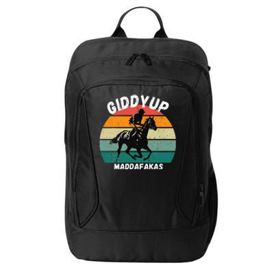 Derby Race Horse Funny Design Giddy Up Madafakas City Backpack