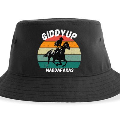 Derby Race Horse Funny Design Giddy Up Madafakas Sustainable Bucket Hat