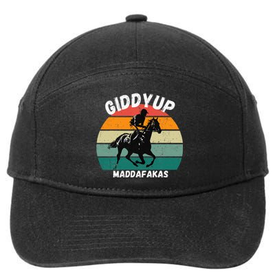 Derby Race Horse Funny Design Giddy Up Madafakas 7-Panel Snapback Hat