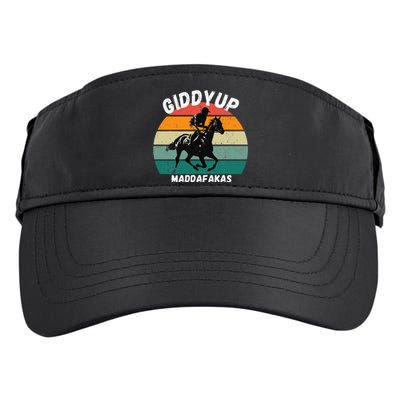 Derby Race Horse Funny Design Giddy Up Madafakas Adult Drive Performance Visor