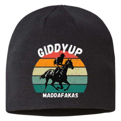 Derby Race Horse Funny Design Giddy Up Madafakas Sustainable Beanie