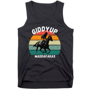 Derby Race Horse Funny Design Giddy Up Madafakas Tank Top