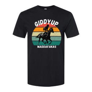 Derby Race Horse Funny Design Giddy Up Madafakas Softstyle CVC T-Shirt