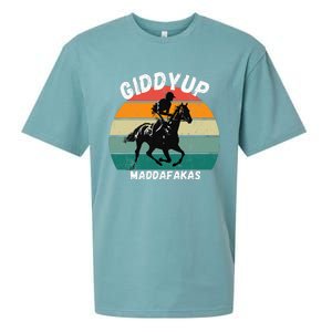 Derby Race Horse Funny Design Giddy Up Madafakas Sueded Cloud Jersey T-Shirt