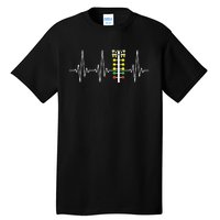 Drag Racer Heartbeat Drag Racing Race Track Light Tree Tall T-Shirt