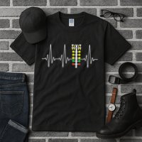 Drag Racer Heartbeat Drag Racing Race Track Light Tree Tall T-Shirt