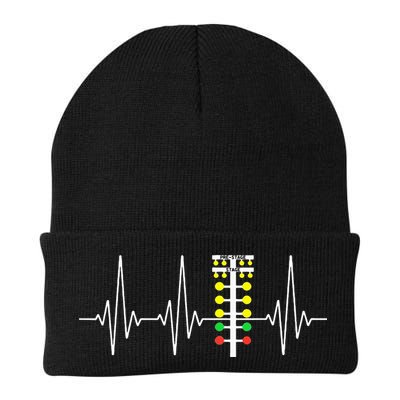 Drag Racer Heartbeat Drag Racing Race Track Light Tree Beanie