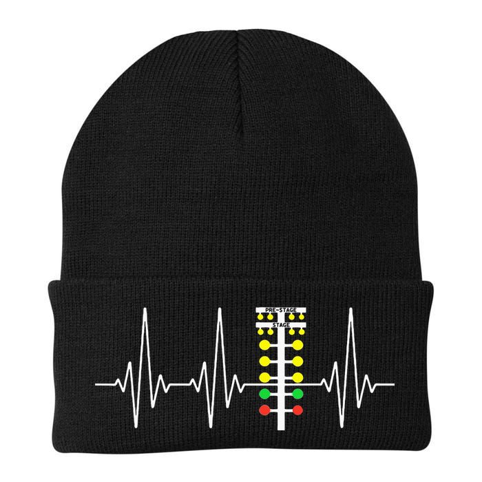 Drag Racer Heartbeat Drag Racing Race Track Light Tree Beanie