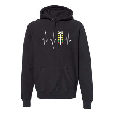 Drag Racer Heartbeat Drag Racing Race Track Light Tree Premium Hoodie