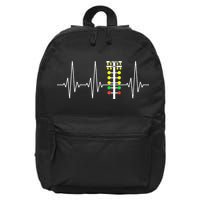 Drag Racer Heartbeat Drag Racing Race Track Light Tree 16 in Basic Backpack