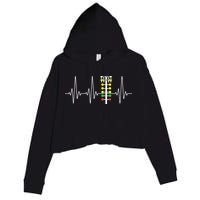 Drag Racer Heartbeat Drag Racing Race Track Light Tree Crop Fleece Hoodie