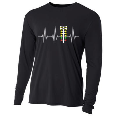 Drag Racer Heartbeat Drag Racing Race Track Light Tree Cooling Performance Long Sleeve Crew