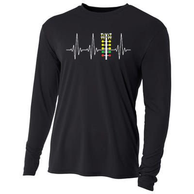 Drag Racer Heartbeat Drag Racing Race Track Light Tree Cooling Performance Long Sleeve Crew