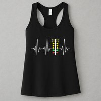 Drag Racer Heartbeat Drag Racing Race Track Light Tree Womens Tank Top