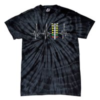 Drag Racer Heartbeat Drag Racing Race Track Light Tree Tie-Dye T-Shirt