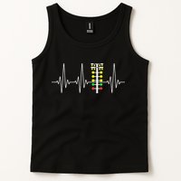 Drag Racer Heartbeat Drag Racing Race Track Light Tree Tank Top